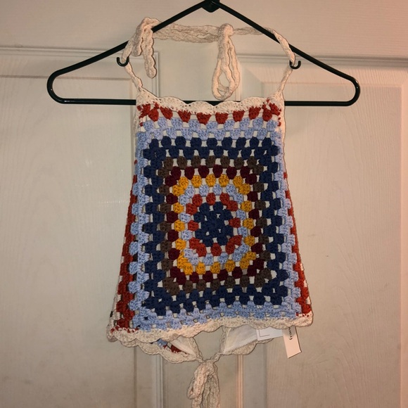Francesca's Collections Tops - 🦋SAY WHAT? NWT Juniors Crochet Crop Top Medium
